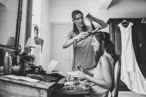 photographe de mariage, coiffure de la mariée, saint rémy de provence